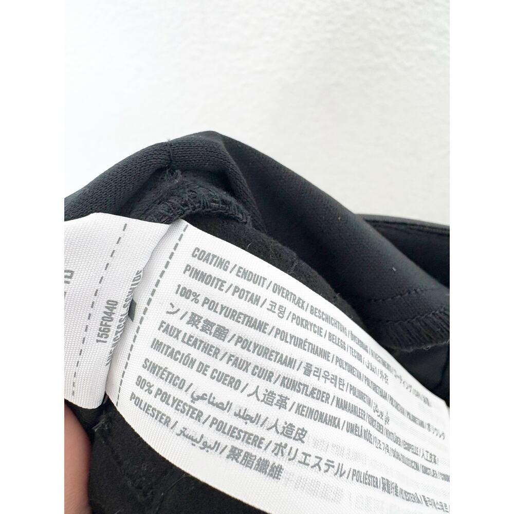 Abercrombie & Fitch High Rise 90s Straight Vegan Leather Pant Size 6/28 Black - Picture 6 of 13